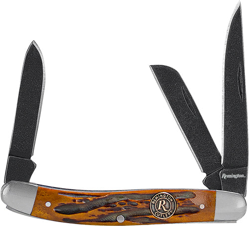 Remington Cutlery Back Woods - 3.5" Stockman Bone/s-washed