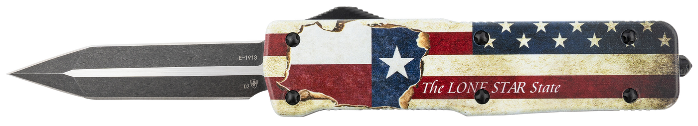 Templar Knife Premium, Temp Lztx121  Large Zinc Texan Dagger Black D2