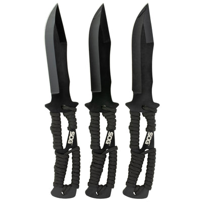SOG Throwing Knives 3 Pack Stamped Nylon Sheath