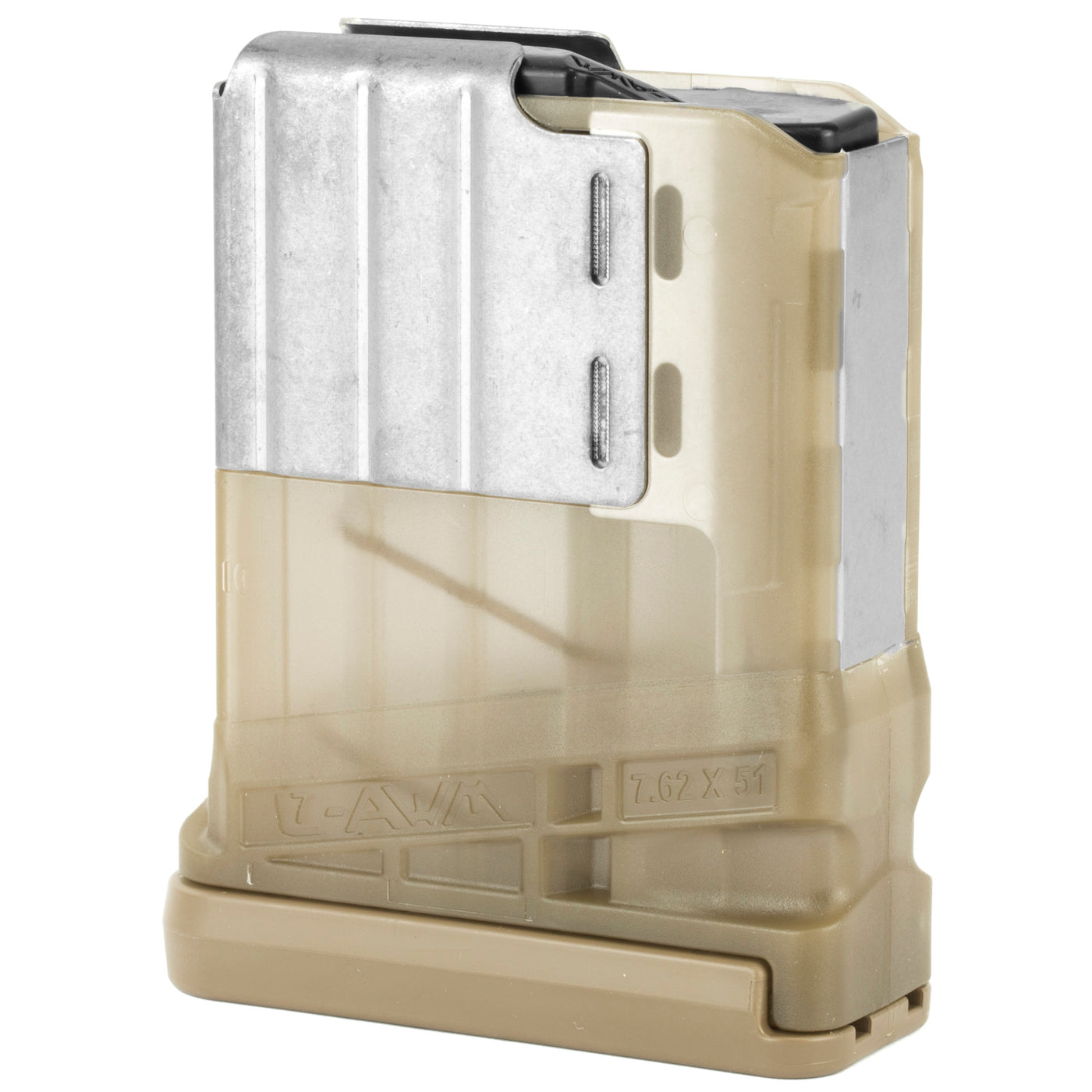 Lancer Magazine L7awm Sr-25 - 7.62x51 10rd Translucent Fde