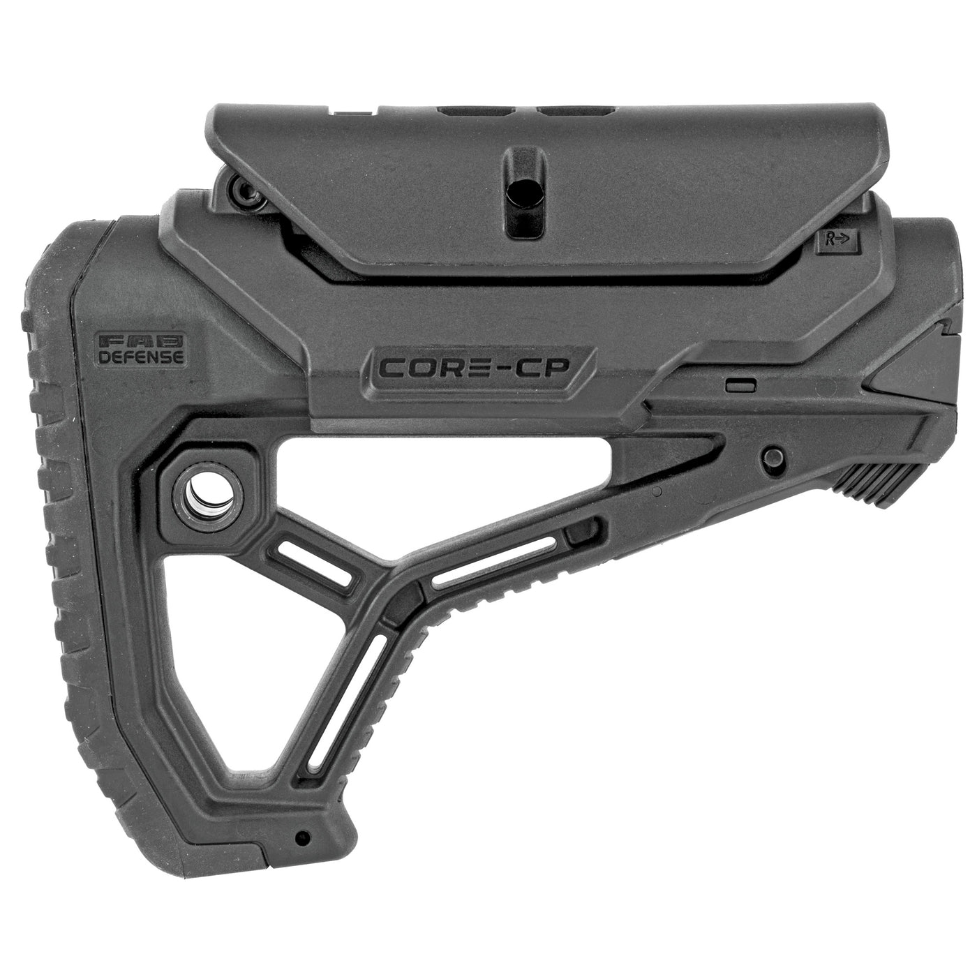 Fab Def Ar15 Stock W/cheek Rest Blk