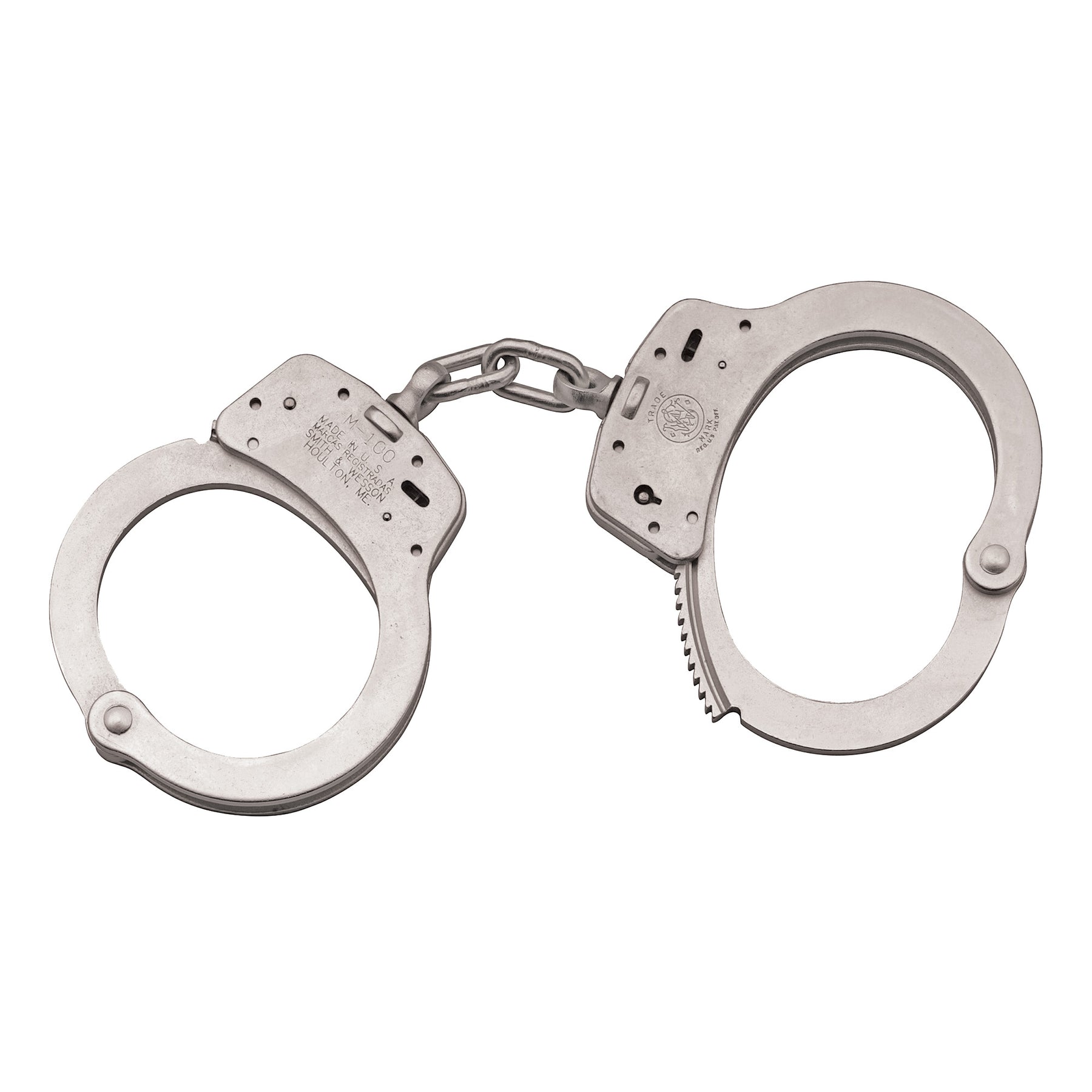 S&w Handcuffs Model 100 Nickel Texas Fowlers