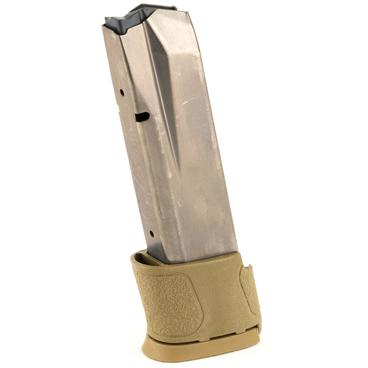 S&w Magazine M&p45 14rd - W/finger Ext. Black/brown Base