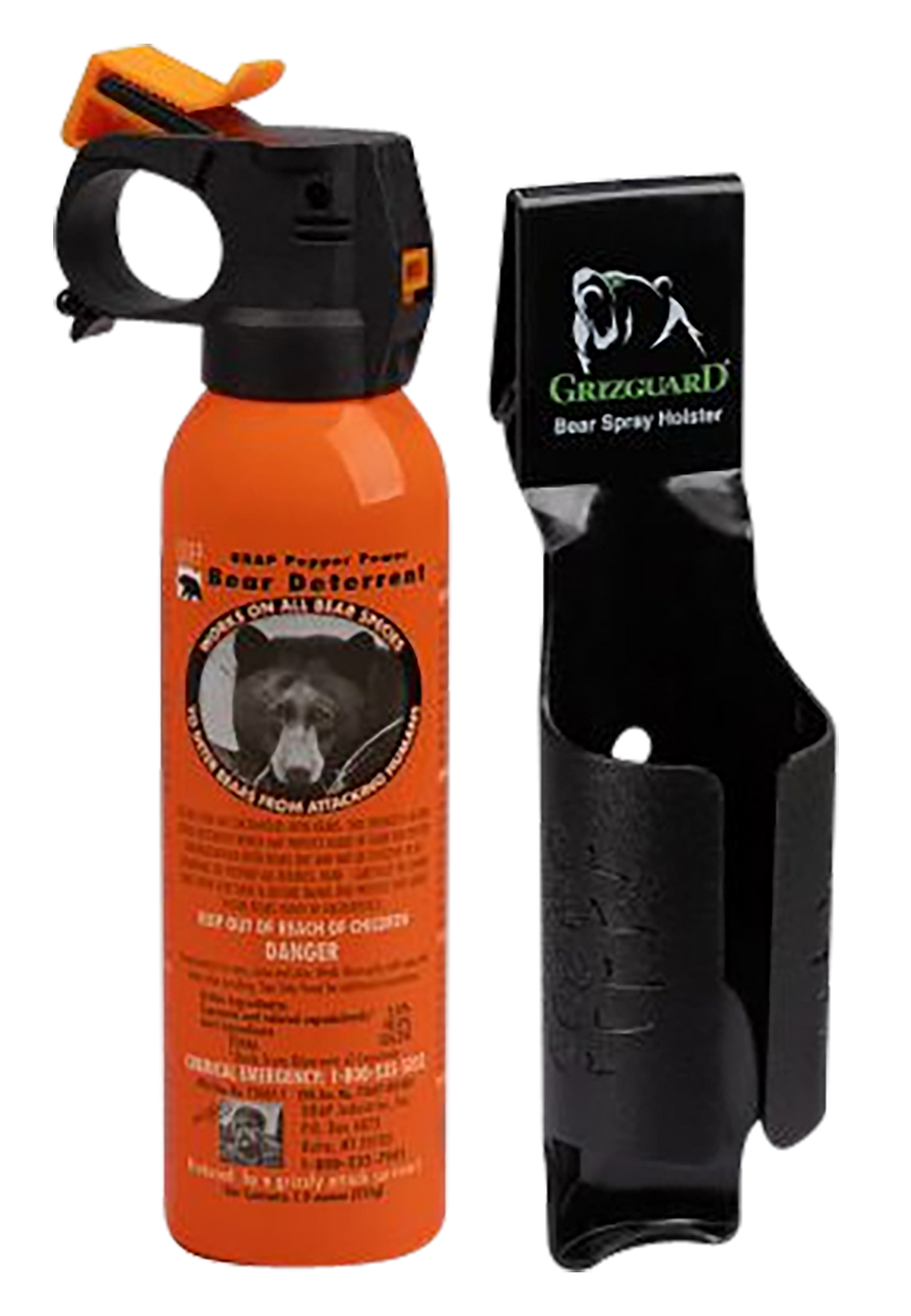 Udap Bear Spray, Udap Sog     Orange Bear Spray 7.9oz W/griz Holstr