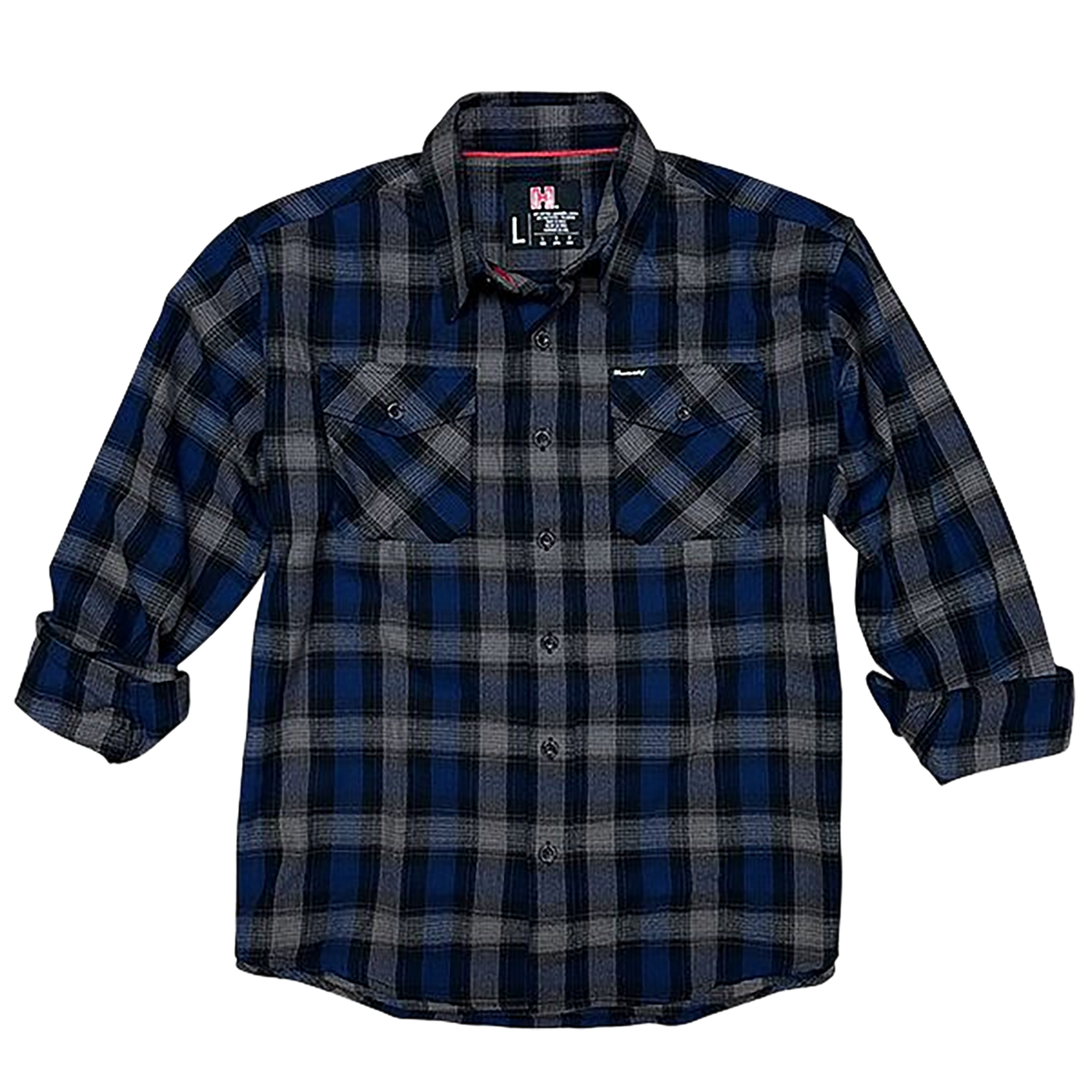 Horizon Design Flannel Shirt, Hdesign 32206  Hornady L/s Flannel        3x Navy