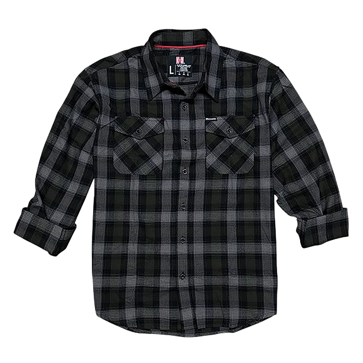 Horizon Design Flannel Shirt, Hdesign 32213  Hornady L/s Flannel        Lg Olive