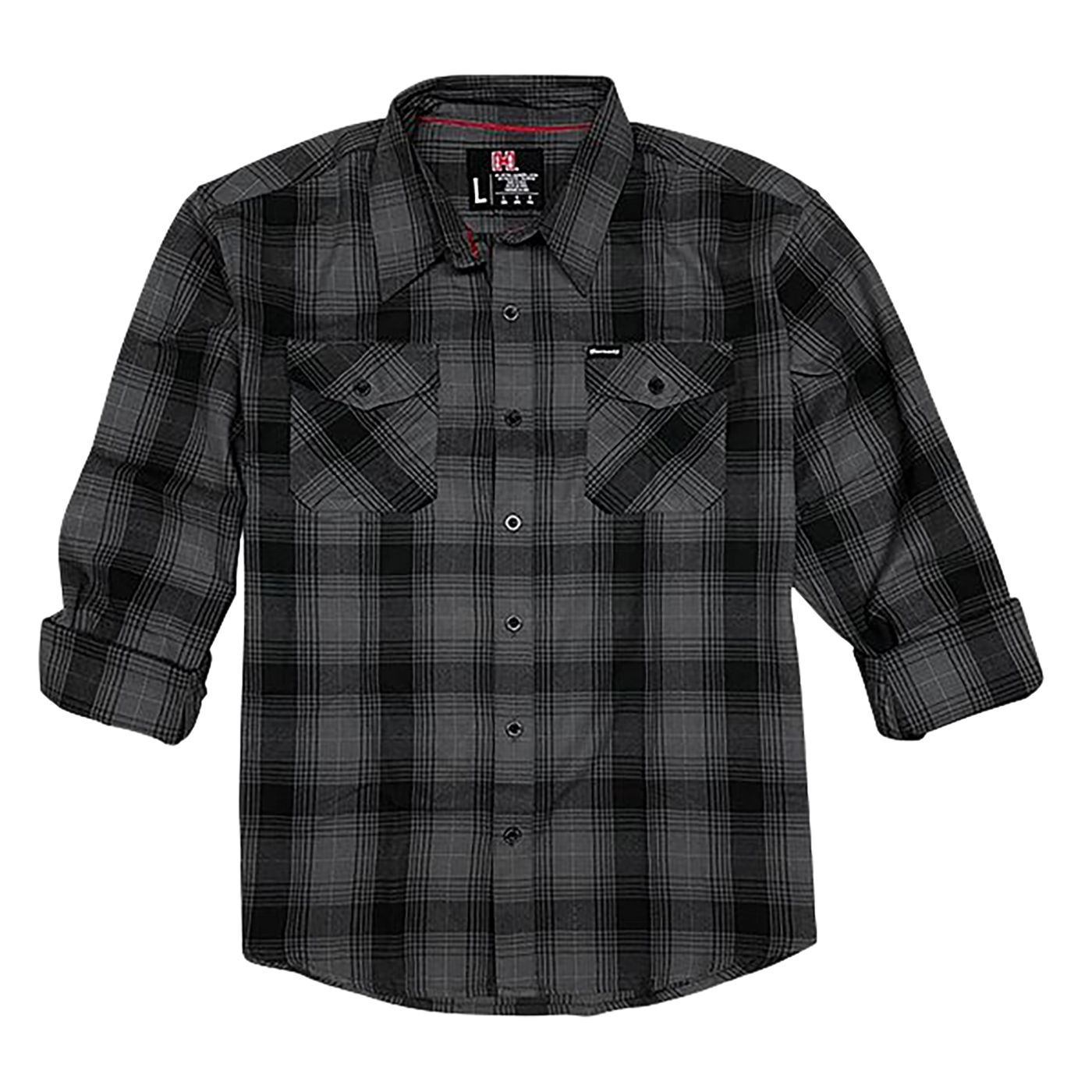 Horizon Design Flannel Shirt, Hdesign 32226  Hornady L/s Flannel        3x Grey