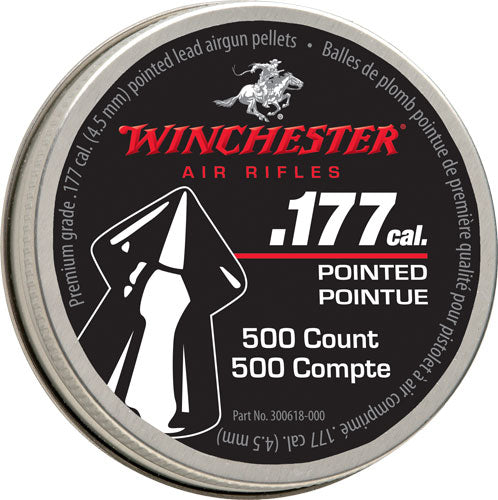 Winchester .177 Pointed Pellet - 500 Count Tin 6 Pack Case