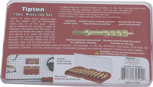 Tipton 13-piece Bronze Solid - Brass Jag Set W/storage Case