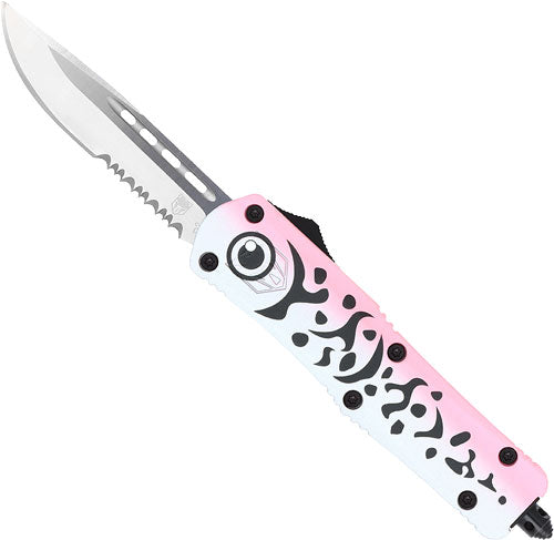 Cobratec Medium Fs3 Otf Pink - Lure 3" Drop Point Serrated Ss