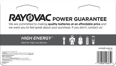 Rayovac High Energy Alkaline - Aa Batteries 36 Pack