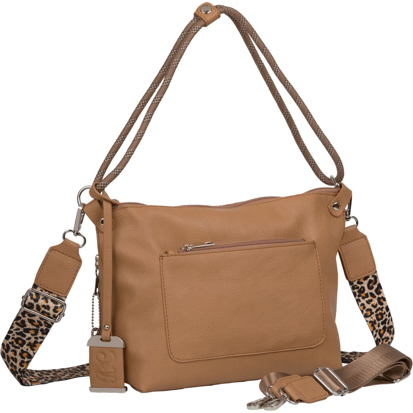 Bulldog Concealed Carry Purse - Conv Hobo/crossbody Tan/cheeta
