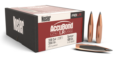Nosler Accubond Long Range Bullets .338 Cal. 300 Gr. Spitzer Point 100 Pk.
