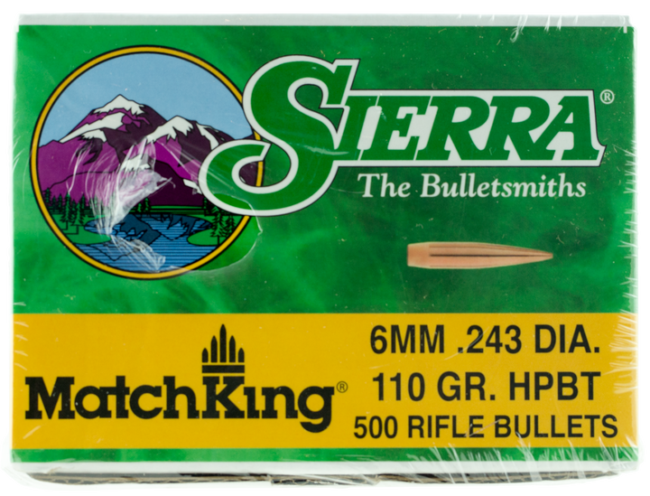 Sierra Matchking, Sierra 1575c .243 110 Hpbt Match           500