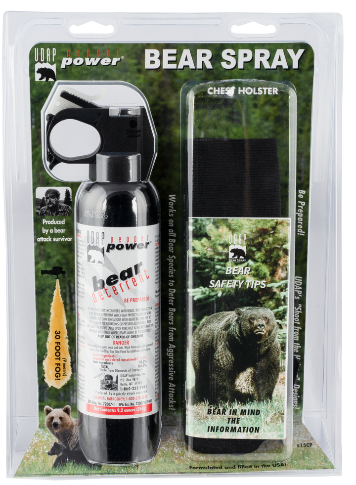 Udap Super Magnum Bear Spray, Udap 15cp    Magnum Bear 260g Chest Hls