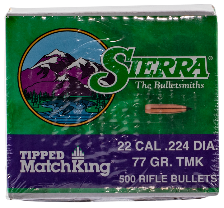 Sierra Tipped Matchking, Sierra 7177c .224  77 Tipped Mk            500