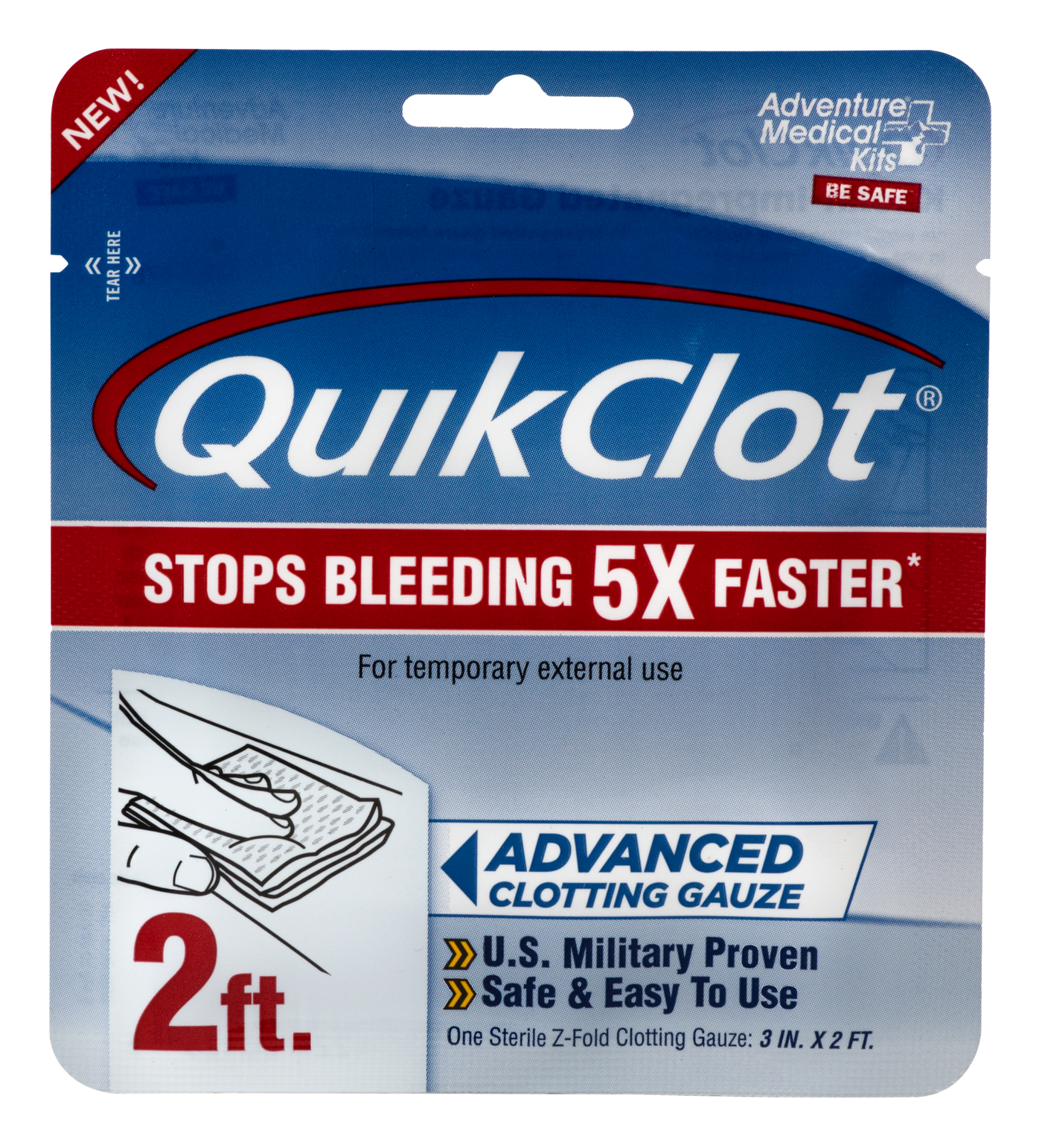 Adventure Medical Kits Quikclot, Amk 50200025 Quikclot Gauze 3" X 2'