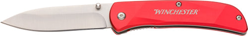 Winchester Knife 6.75" Oal  Ss - /red Aluminum Handle W/clip