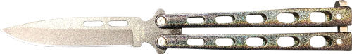 Bear & Son Butterfly Knife - 2.38" Galaxy Pwdr Coat Spr Pnt