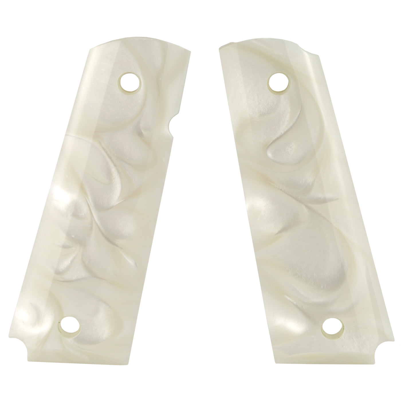 Hogue Govt. Model 1911 Smooth White Pearl Polymer Ambi Cut