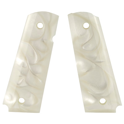 Hogue Govt. Model 1911 Smooth White Pearl Polymer Ambi Cut