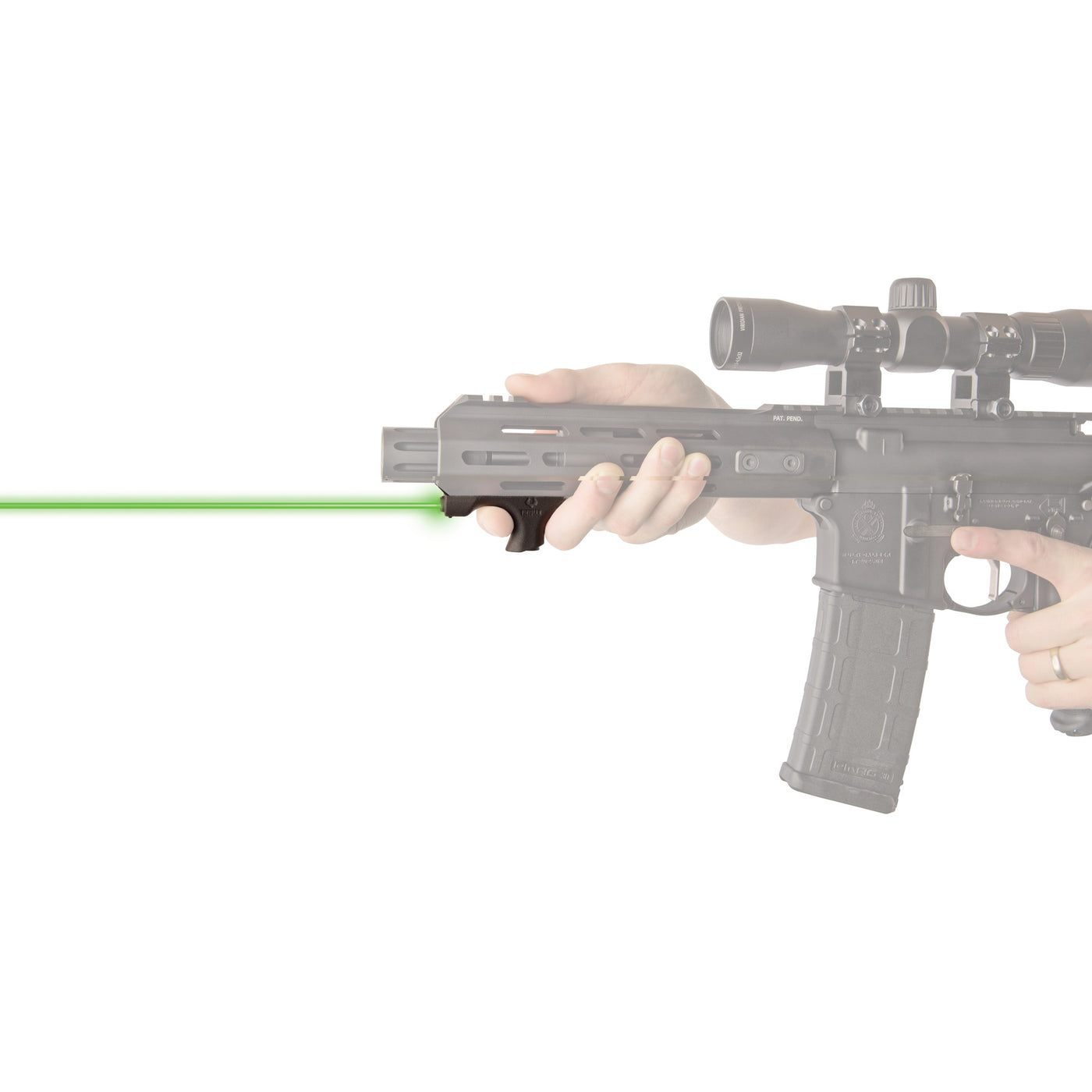 Viridian Laser Handguard Hs1 - Green W/hand Stop M-lok Black