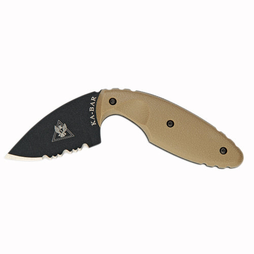 Ka-Bar TDI Fixed 2.31 in Black Serrated Blade Black Handle