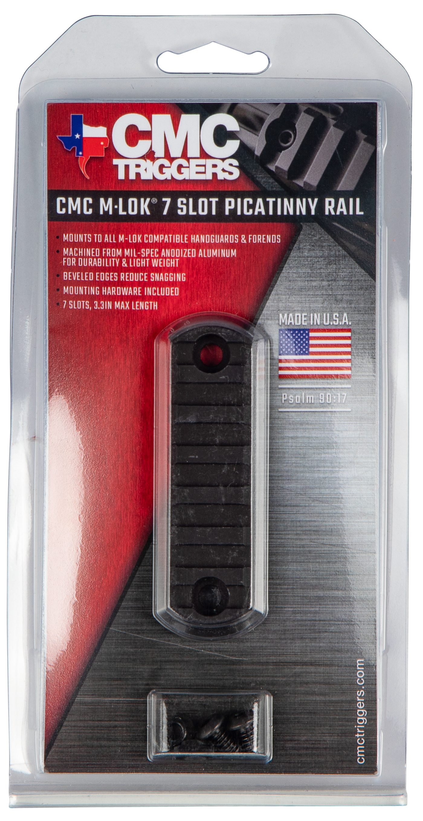 Cmc M-lok Picatinny 7 Slot Blk