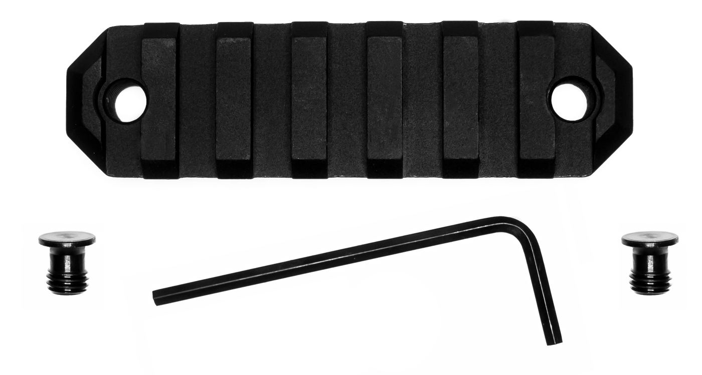 Grovtec Rail Section Keymod - 3" 7 Slot Aluminum Black