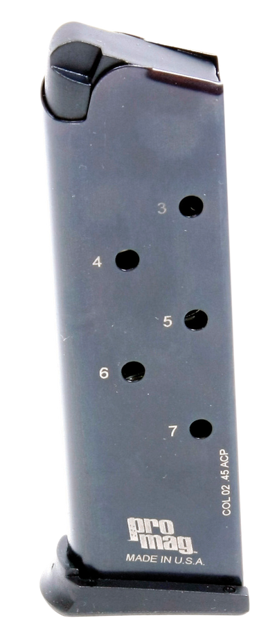 Promag Steel Magazine 1911 .45 Acp Blued 7 Rd.