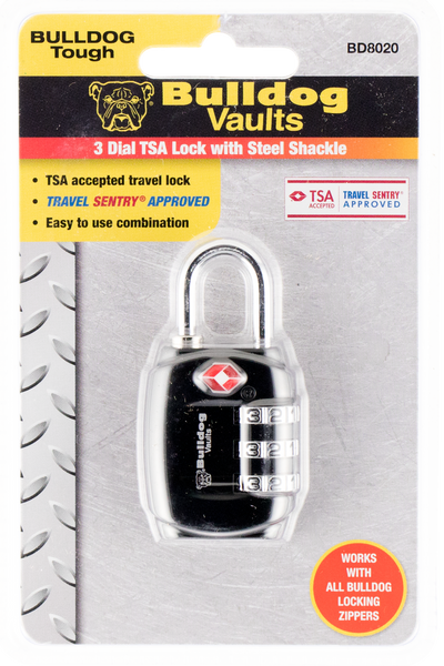 Bulldog Single Pack Tsa Lock Steel Shackle Lock