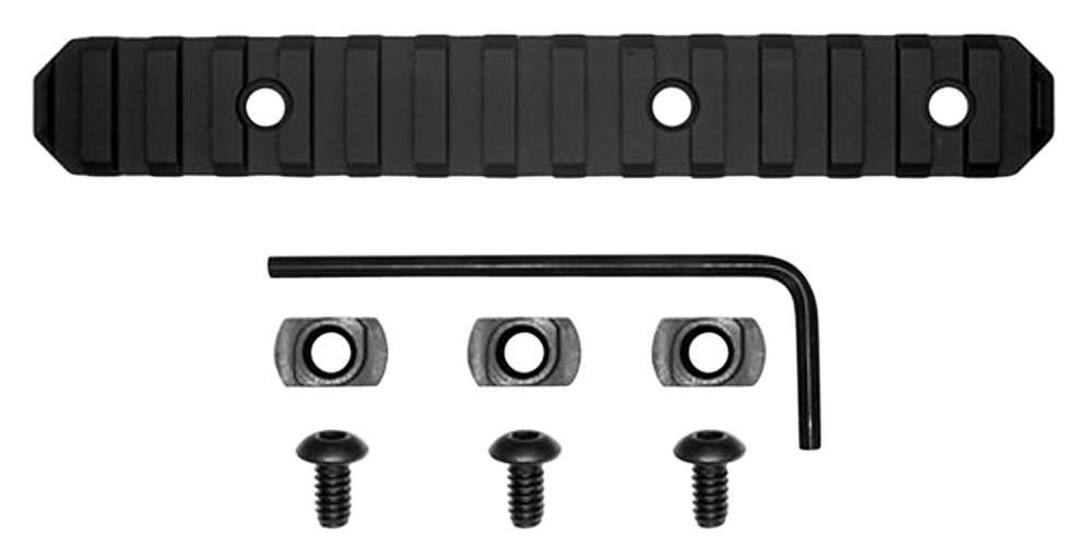 Grovtec Rail Section M-lok - 6" 15 Slot Aluminum Black