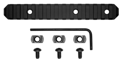 Grovtec Rail Section M-lok - 6" 15 Slot Aluminum Black