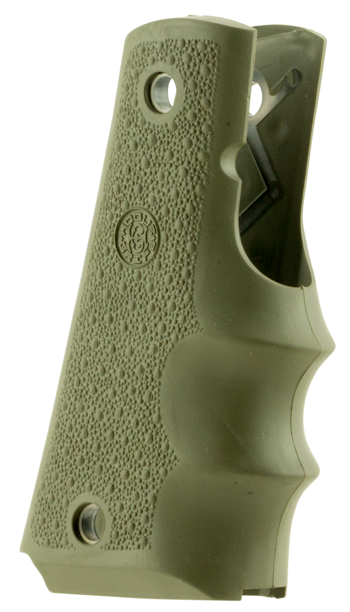 Hogue Grips Colt Govt Model - W/finger Grooves Od Green