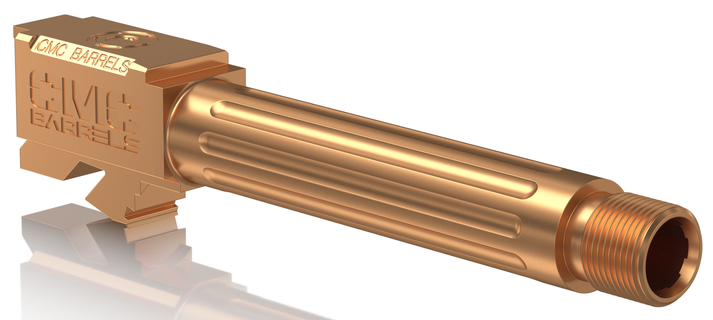 Cmc Triggers Fluted Glock Barrels Glock 19 Threaded Dlc Bronze Hxbn