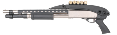 Adv. Tech. Stock Shotgun 12ga. - Pumps Top Folding Black Syn