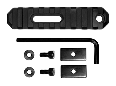 Grovtec Rail Section Stock Ar - 3.8" 9 Slot Aluminum Black