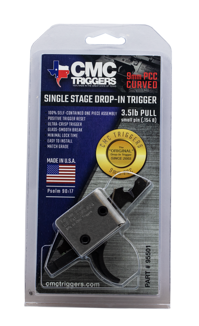Cmc Triggers Ar15/ar10 9mm Single Stage Trigger Curved 3-3.5 Lb. Pull