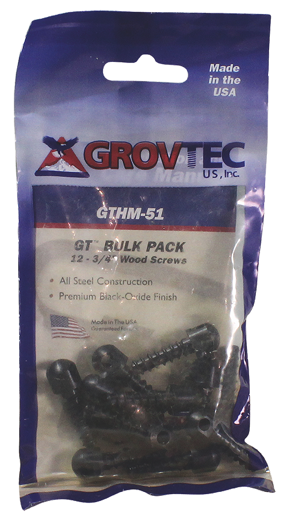 Grovtec Us Inc Wood Screw, Grov Gthm51  3/4in Wood Screws      12