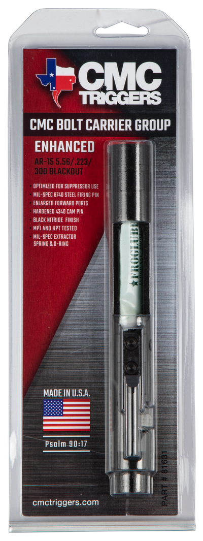 Cmc Triggers Enchanced Bolt Carrier Group Ar15 5.56/.223/300blackout