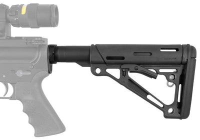 Hogue Overmolded Collapsible Buttstock Fde Fits Mil-spec Buffer Tubes