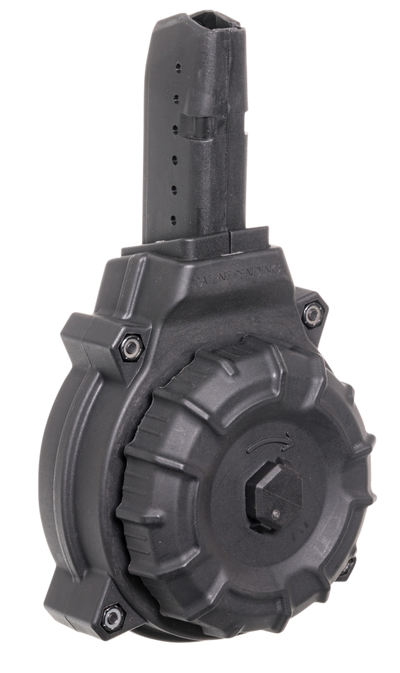 Promag Polymer Drum Magazine Ar-15 Glock 9mm Black 50 Rd.