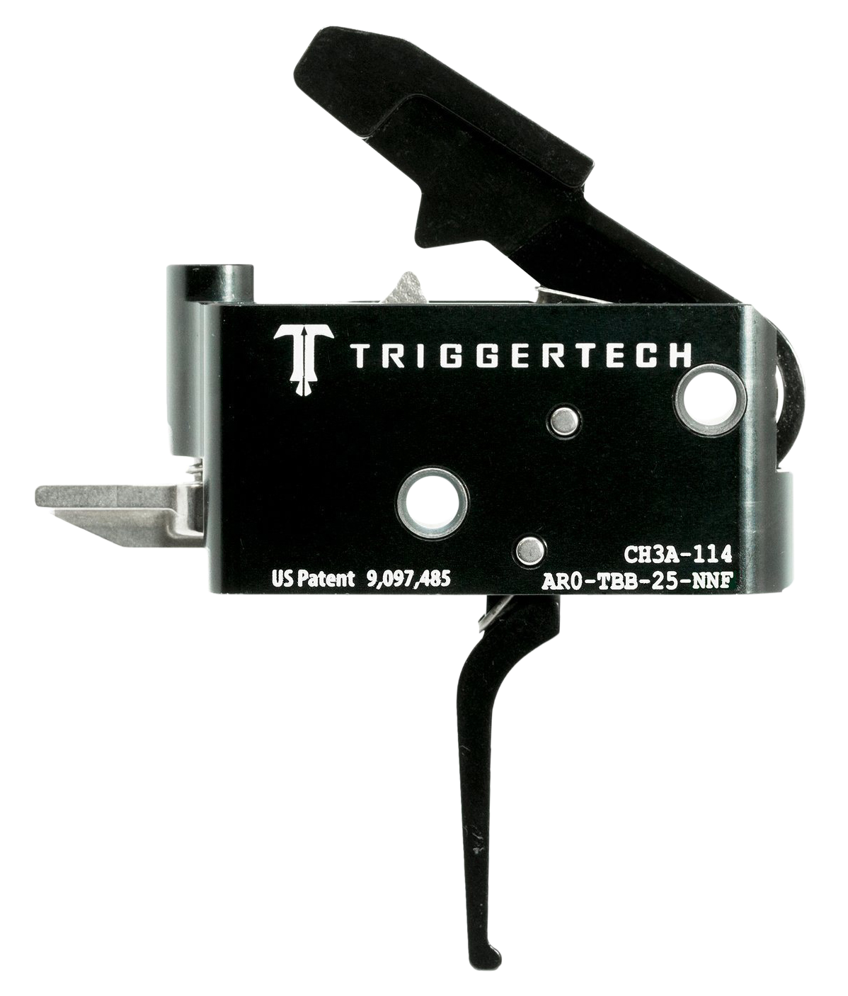 Triggertech Ar15 Adaptable Two Stage Triggers Pvd Black Straight Flat