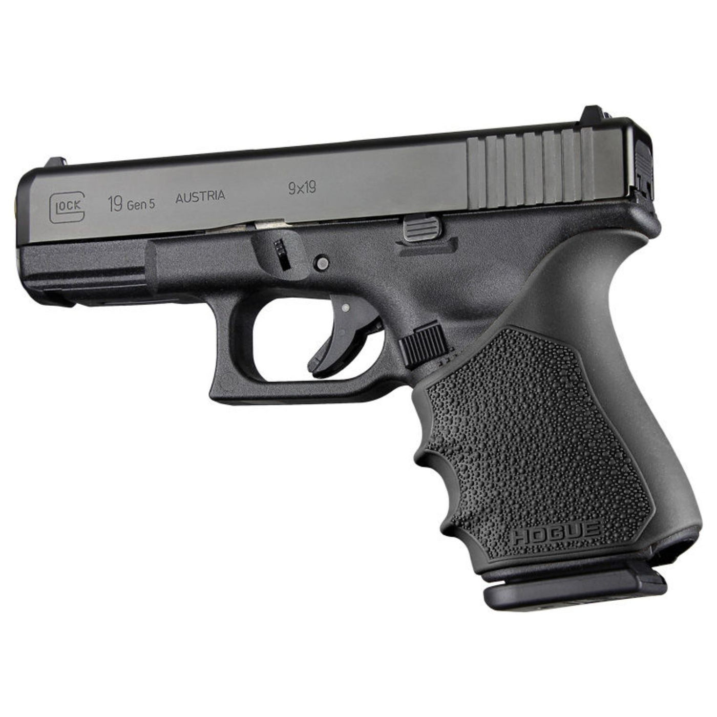 Hogue Handall Beavertail Grip Sleeve Black Glock 19/23/32/38 Gen 1-2-5