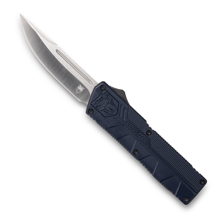 CobraTec Lightweight OTF Knife – 3.25" D2 Blade, NYPD Blue