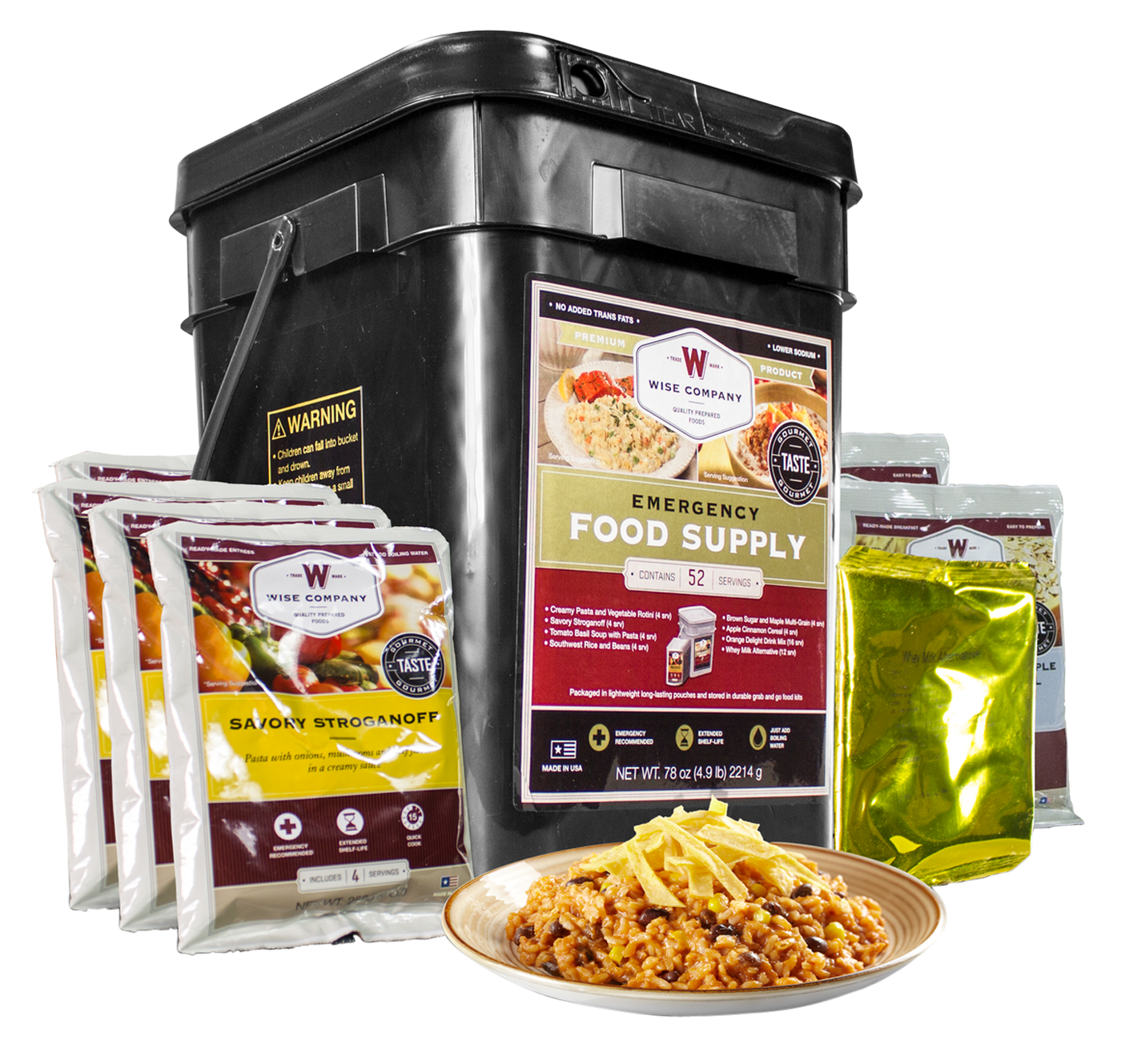 Wise Foods Emergency Supplies, Wise Rw01-152 Prepper Pack         52 Ser