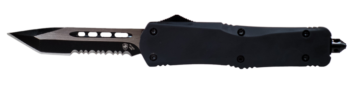 Templar Knife Black Rubber, Temp Sbr431   Small Black Rubber Dagger Serrated