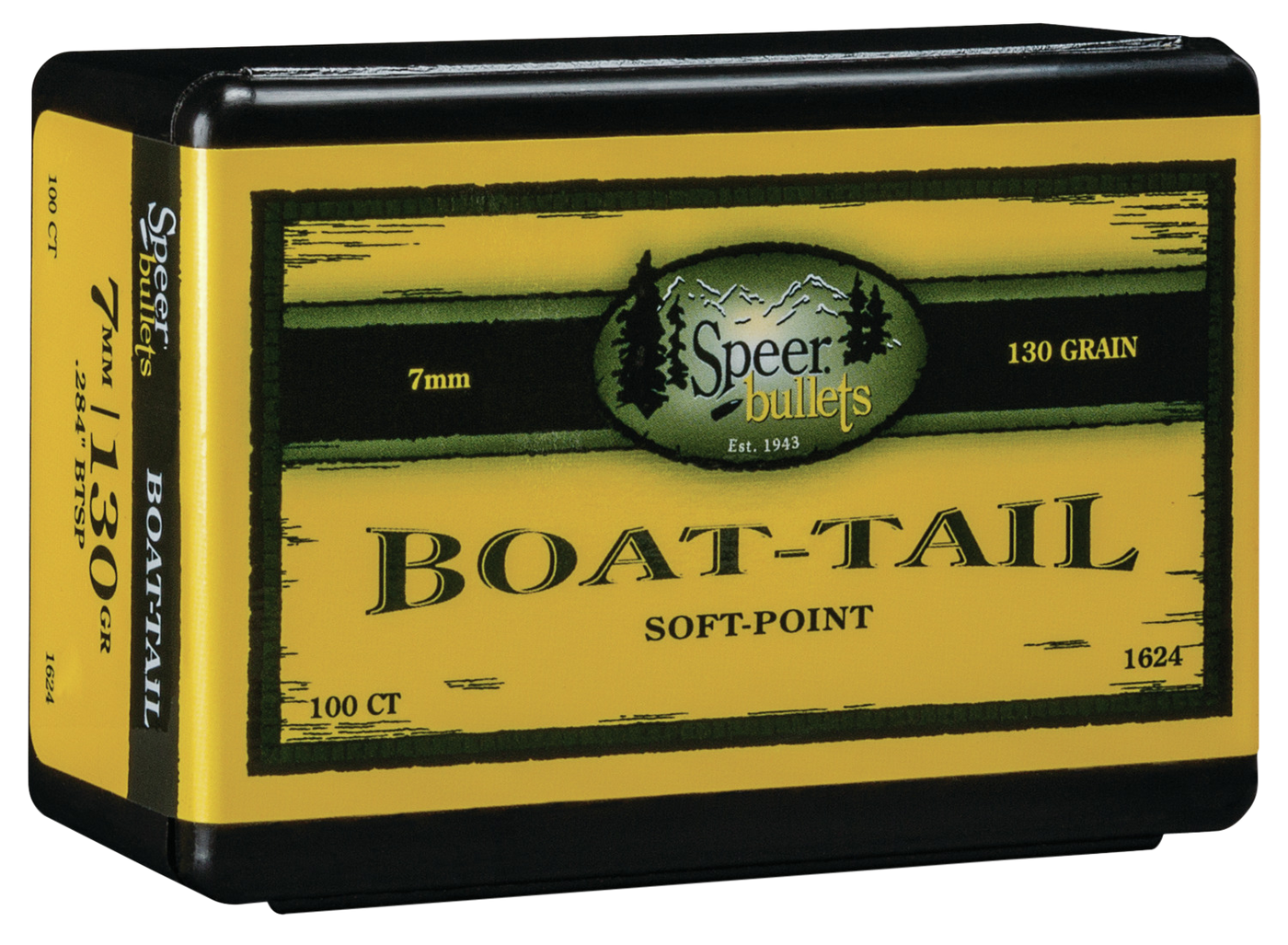 Speer Ammo Boat-tail, Speer 1624      Bull .284 130 Sptzr Bt         100