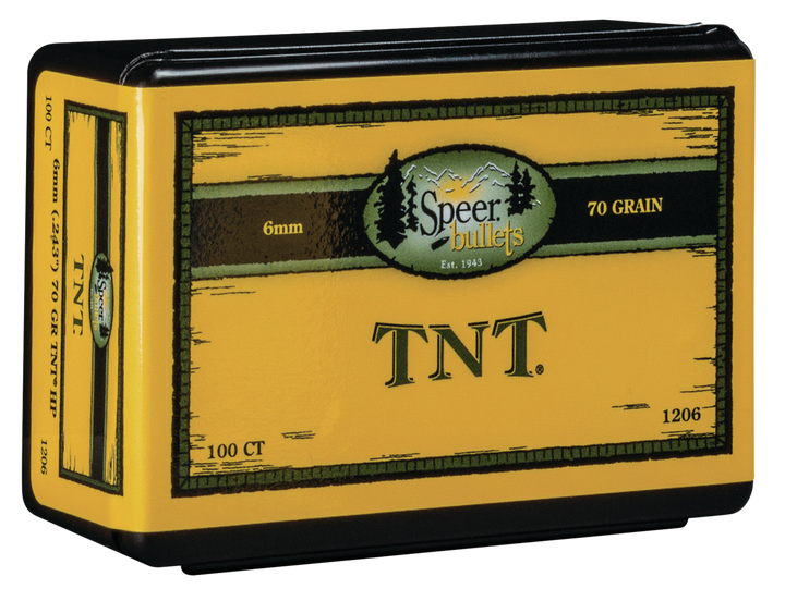 Speer Ammo Tnt, Speer 1206      Bull .243  70 Tnthp            100