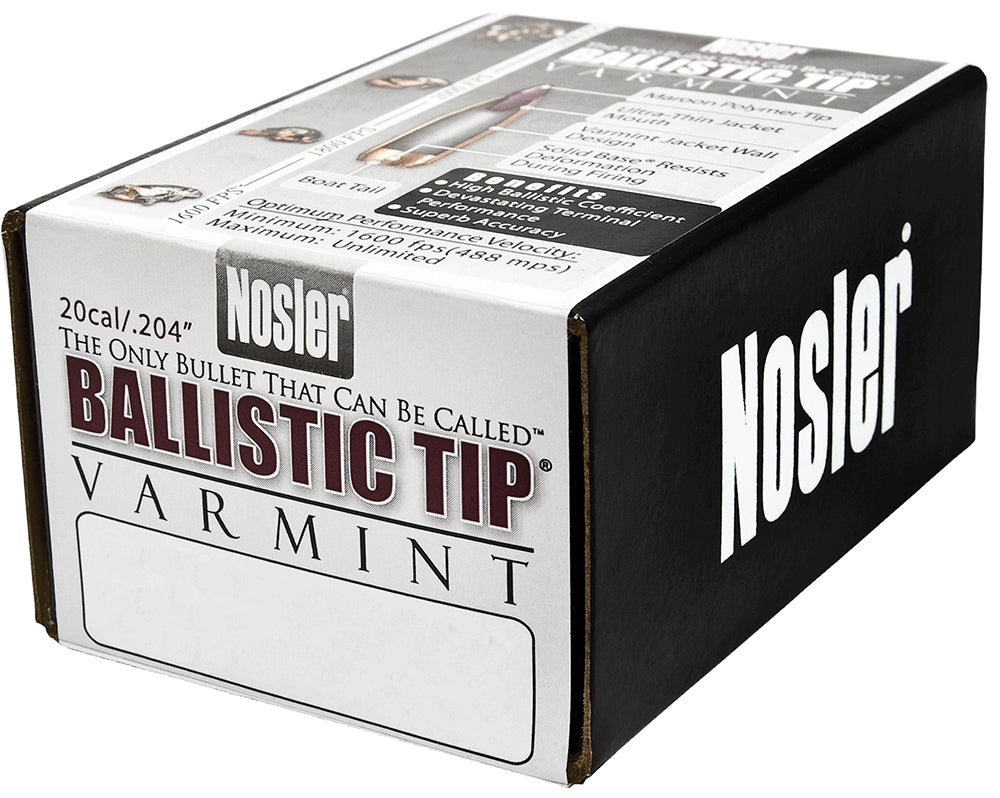 Nosler Ballistic Tip Varmint Bullets .204 Cal. 35 Gr. Spitzer Point 50 Pk.